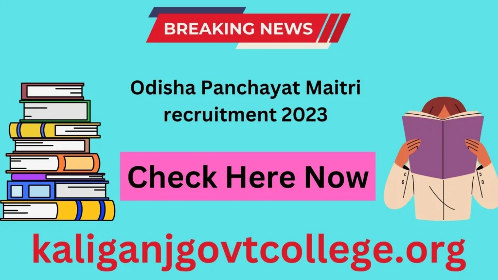 Odisha Panchayat Maitri recruitment 2023