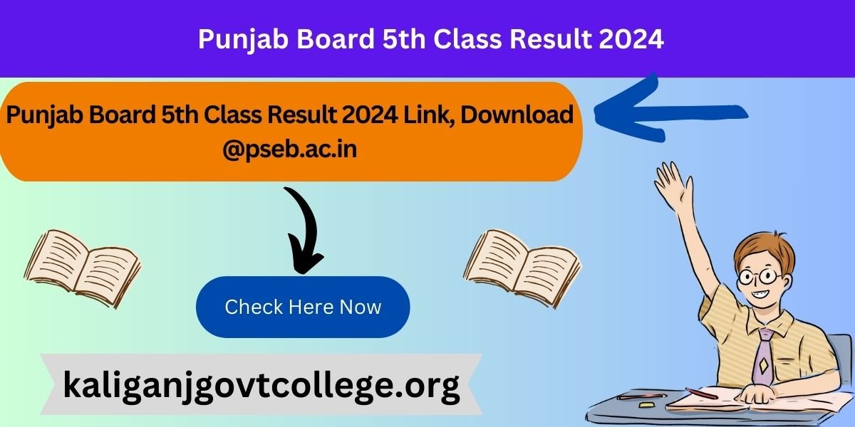 Punjab Board 5th Class Result 2024 Link, Download @pseb.ac.in