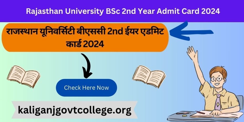 Rajasthan University Bsc 2nd Year Admit Card 2024