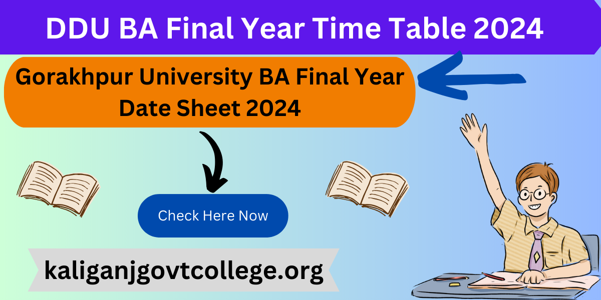 DDU BA Final Year Time Table 2024 | Gorakhpur University BA Final Year Date Sheet 2024