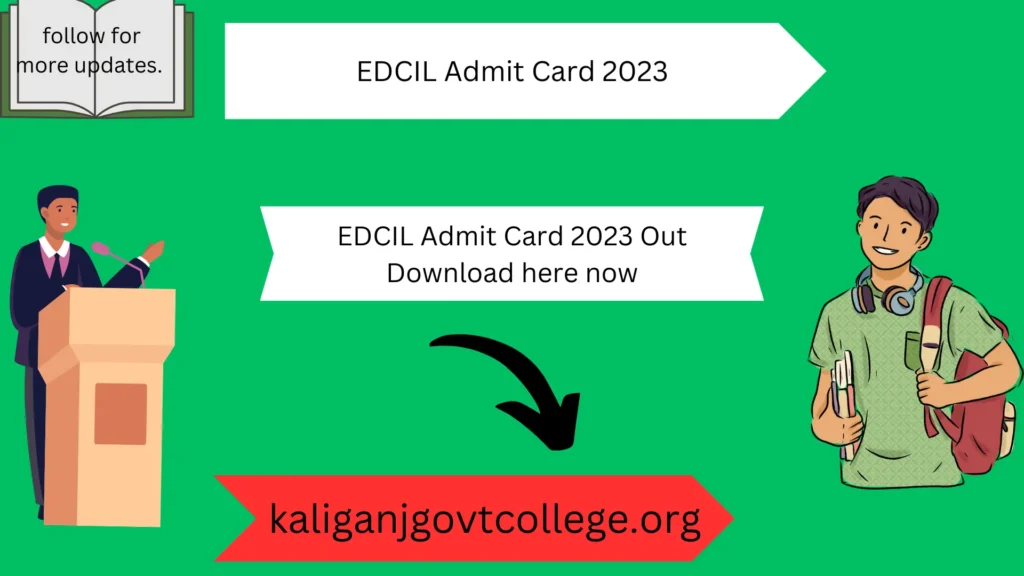 EDCIL Admit Card 2023