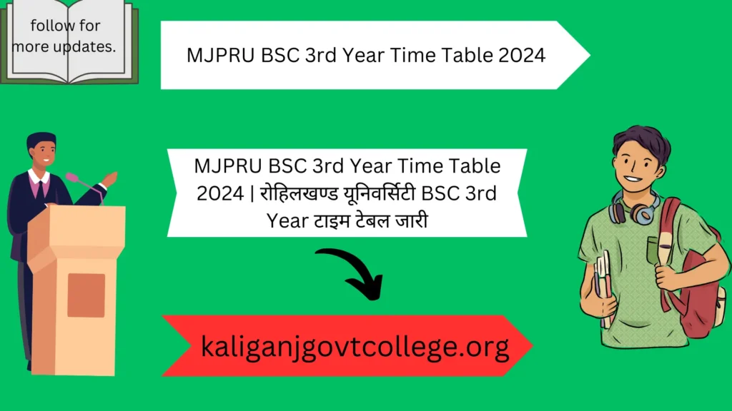 MJPRU BSC 3rd Year Time Table 2024 | रोहिलखण्ड यूनिवर्सिटी BSC 3rd Year टाइम टेबल जारी