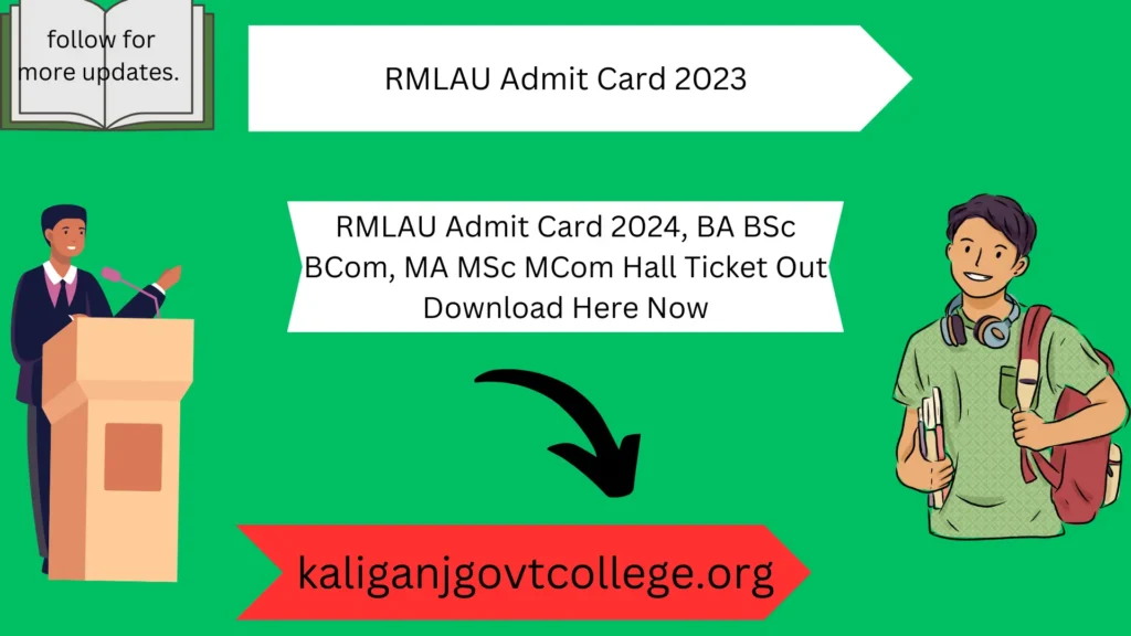 RMLAU Admit Card 2024, BA BSc BCom, MA MSc MCom Hall Ticket Out Download Here Now