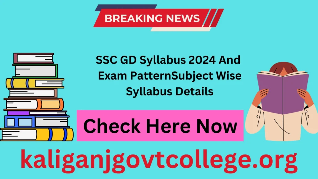 SSC GD Syllabus 2024