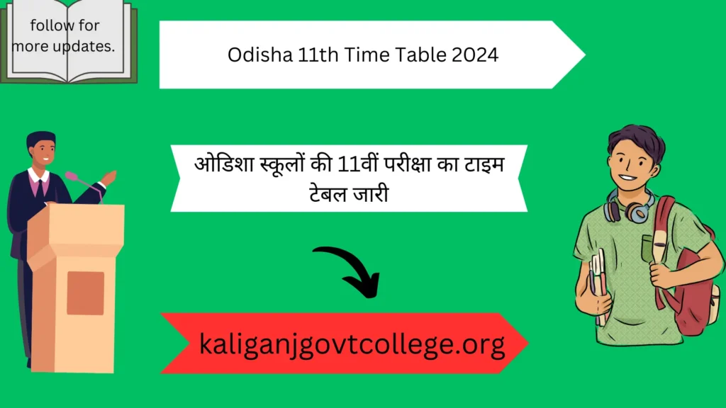 Odisha 11th Time Table 2024