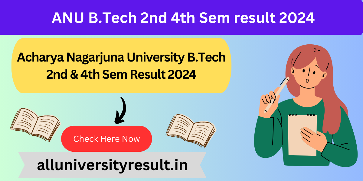 ANU B.Tech 2nd 4th Sem result 2024