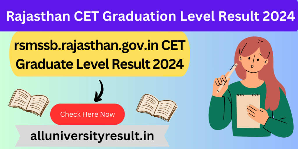 Rajasthan CET Graduation Level Result 2024